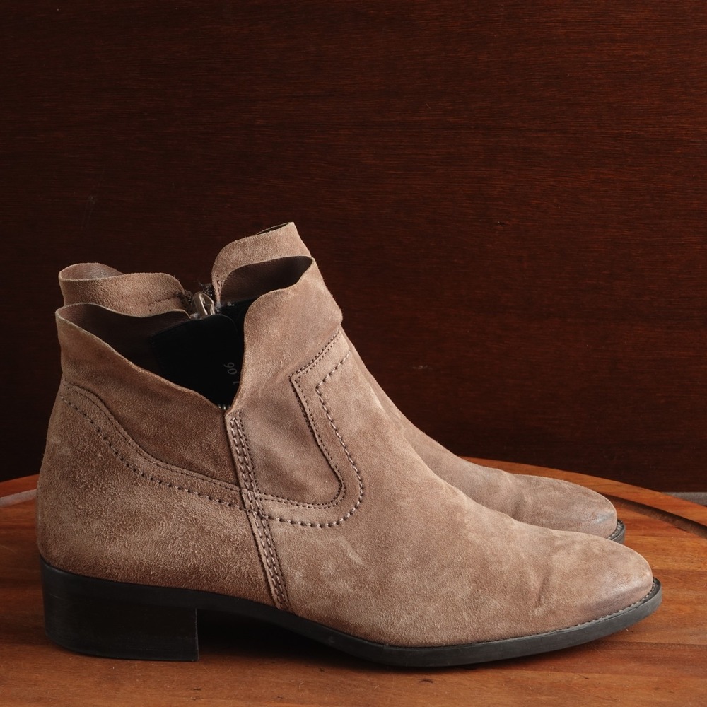 Paul Green Boots Womens SZ UK 6 US 8.5 Brown Boston Suede Coastal Cowgirl Ankle